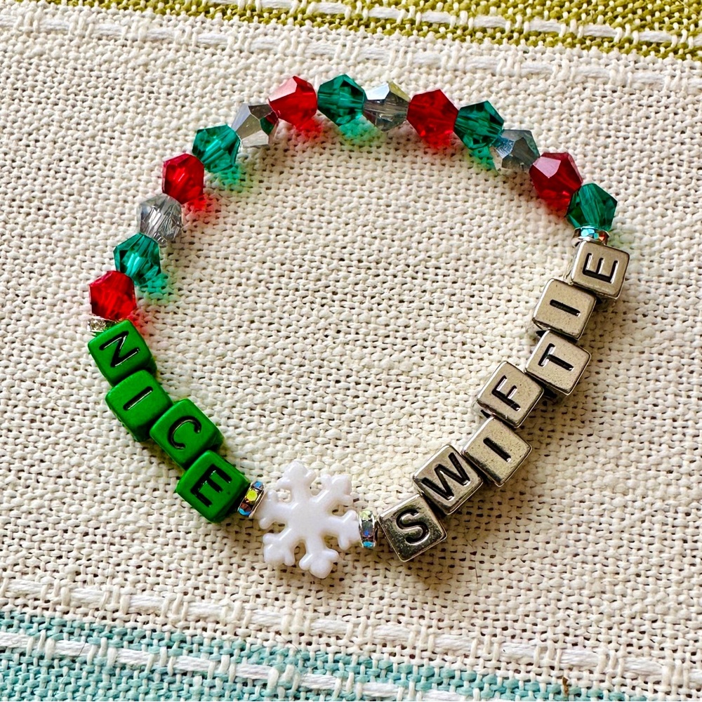 Taylor Swift Christmas Holidays Eras Friendship Bracelet ~ Nice Swiftie